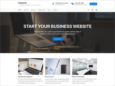 WordPress Theme Udyama - Import Demo